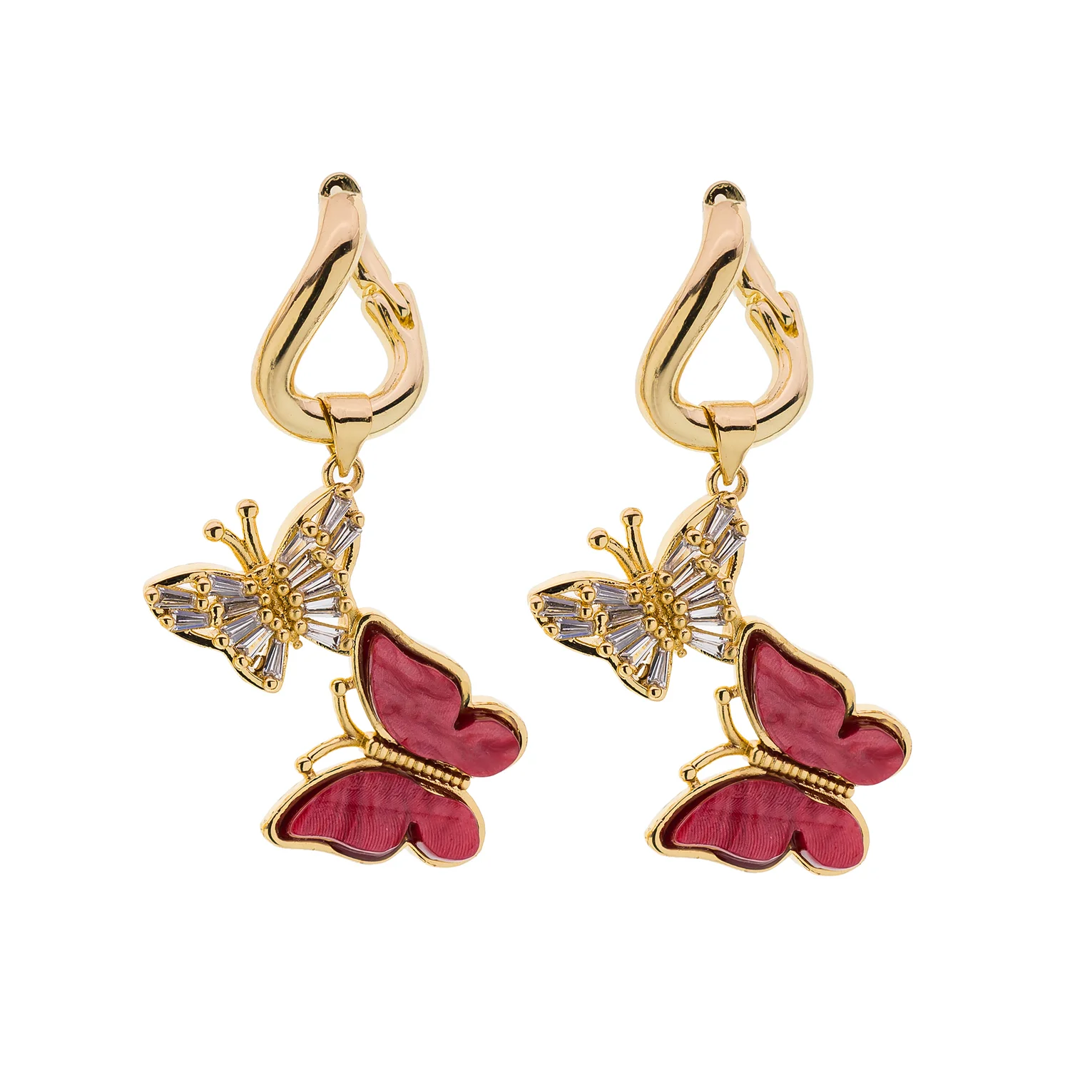 Серьги TWO BUTTERFLIES