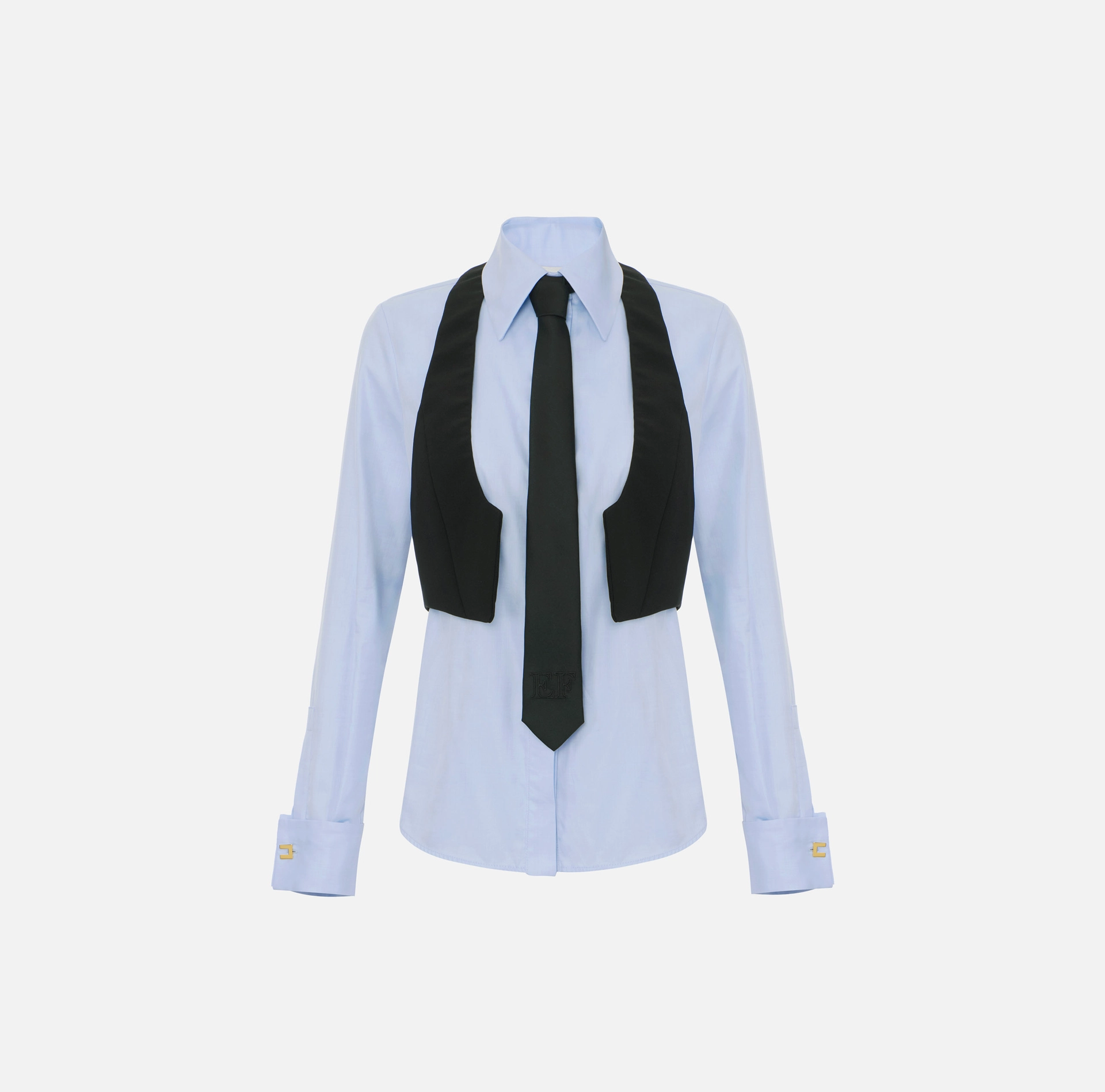 Блузка + жилет + галстук